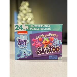 NEW Blue’s Clues 24pc Glitter Puzzle – Rainbow Puppy Skidoo